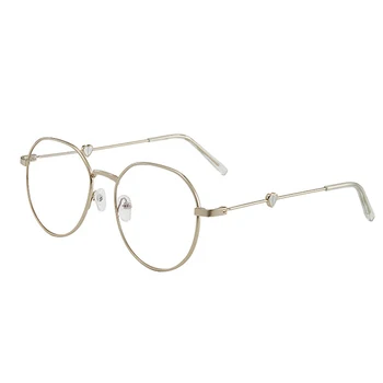 2021 Klasszikus Retro Kerek Love Szemüveg Keret Kerek Lencse Lapos Rövidlátás Optika Egyszerű Fém Divat Szemüveg Keret UV400