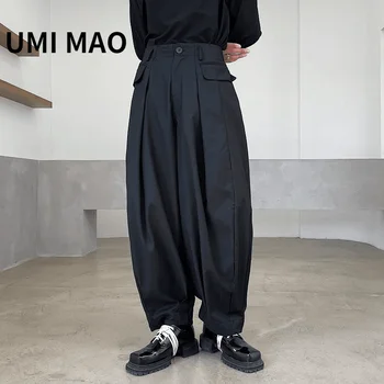 UMI MAO Diablo Yamamoto Niche Design, Ultra-széles Nadrág Lábak Trendi Temperamentum Sokoldalú Laza Nadrág férfi ruházat Y2K