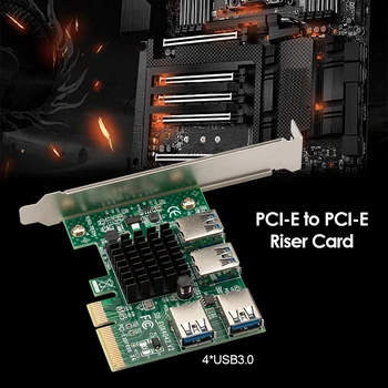 Új Frissítés PCIE 1 4 Extender PCI-E, hogy a PCI-E Adapter PCI-Express Slot 1x, hogy 4x USB 3.0 16x Kelő Szorzó Kártya Átalakító