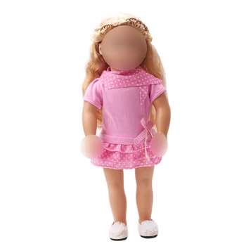 Új baba, rózsaszín ruhában illik 18 cm-es baba 43 cm-es baba babák ruházati kiegészítők ts51
