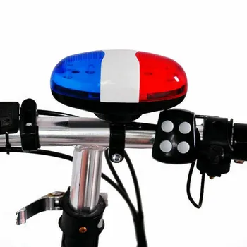 Kerékpár Csengő rendőrautó Fény Elektronikus Horn Szirénát, Gyermek Kerékpár Csengő Lámpa 6 LED Fényszóró Trombita Bike Kerékpár
