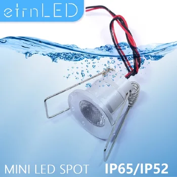 etrnLED IP65 Kültéri Reflektorok Mini Led 12V Vízálló Szabályozható Beltéri Spot 1W Fürdőszoba, Szauna Világítás Süllyesztett Mennyezeti Lámpa