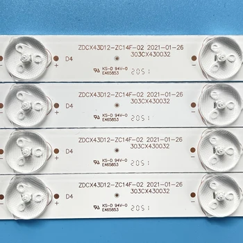 LED Háttérvilágítás szalag a ZDCX43D12-ZC14F-02 303CX430032 CX430M02 CX430DLEDM LC430DUY-SHA1 43EX6543 LC430DUY