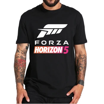 Forza Horizon-5 T-Shirt 2021 Új Versenyautó Videó Játék Alapvető Homme Camiseta Tee Maximum EU Méret Ajándék Gamer Rajongók