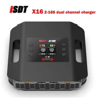 ISDT X16 2X1100W 2X20A 2-16-OS Lipo Akkumulátor Töltő AC/DC Intelligens Töltő Élet/LiPo/LiHv/ULiHv Akkumulátor Töltő Mérleg Mentesítés