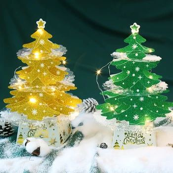 Karácsonyfa Üdvözlőlap Boldog Karácsonyi Dekoráció Az Otthoni Cristmas Fa 2021 Xmas Navidad Natal Ajándékok Új Év 2022