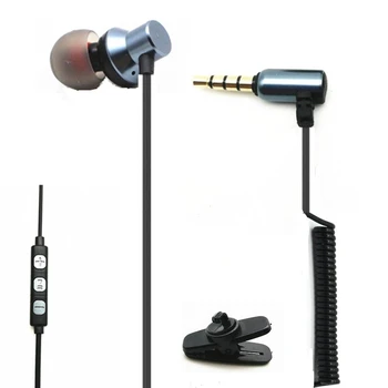 Egyoldalas Fülhallgató Mikrofon, valamint a hangerőszabályzó Vezetékes in-Ear Fülhallgató Zaj Leválasztó Fejhallgató a Bal Fül