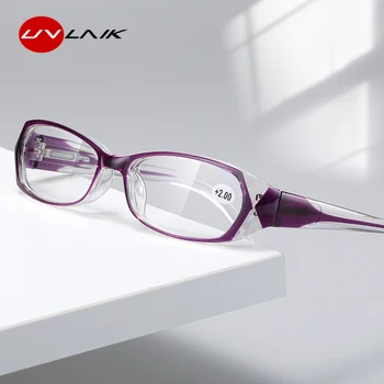 UVLAIK Vintage Anti Blue ray Olvasó Szemüveg Nők Távollátás Szemüveg Hölgyek Számítógép Kapható Szemüvegek a +1.5 +4.0