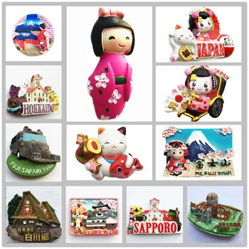 Ázsia Japán 3D Hűtőmágnesek Turisztikai Szuvenír Dekoráció Cikkek Kézműves Mágneses Hűtőszekrény Gyűjtemény Ajándékok