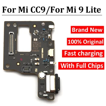 100% Eredeti, USB Töltő Port Mikrofon Dock Csatlakozó Tábla Flex Kábel Xiaomi Mi 9 Lite Mi9 Lite / Mi CC9 CC 9