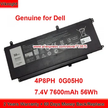 Valódi 4P8PH Akkumulátor 0G05H0 a Dell Inspiron 15 5000 NS15-5565-D1625L 5547-3214 7.4 V 7600mAh 56Wh