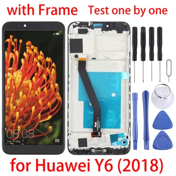 A Huawei Y6 (2018) LCD-Képernyőn, majd Digitalizáló Teljes Összeállítás a Keret Huawei Y6 (2018)