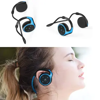 Sport Bluetooth-kompatibilis Fülhallgató MP3 lejátszó FM Rádiós Mikrofon 10 óra Zenét Vezeték nélküli Headset TF Kártya Vezeték nélküli Fülhallgató