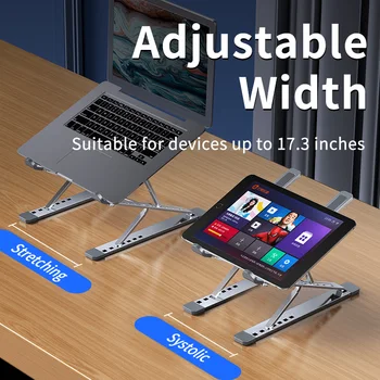 ÚJ Állítható Laptop Állvány Alumínium Macbook Air Pro Tablet Notebook Állvány Asztal, Hűtő Pad Összecsukható Laptop Tartót