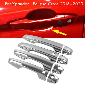 ABS Chrome Autó Külső Külső Kilincs Védő Fedelet, Trim Mitsubishi Xpander / Eclipse Kereszt 2018-2020