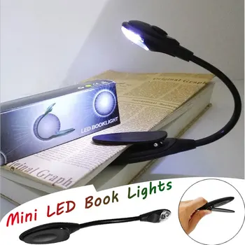 Mini Led olvasólámpa Mini Clip-On Rugalmas, Fényes LED-es Éjszakai Fény, Könyv, Olvasó Lámpa Utazási Hálószoba Könyv Olvasó Karácsonyi Ajándék