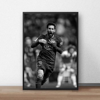 Lionel Messi Poszter, Foci Poszter Vászon Art Print Otthoni Dekorációs Falfestés ( Nincs Keret )