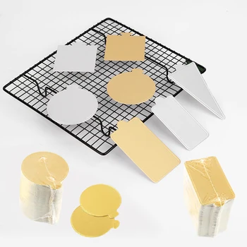 Meibum Mousse Torta papírtálca Arany vagy Ezüst 100/Set Torta Karton Fél Desszert Megjeleníti Pad Süteményt Díszítő Eszközök