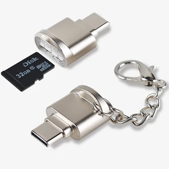 Hordozható USB 3.1 C-Típusú Adapter USB-C Típusú Mikro Átalakító OTG Adapter TF SD Memória Kártya Olvasó samsung xiaomi