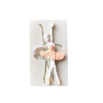 3D DIY Balett-Táncos Lány Formák Csokoládé-Fondant a Torta Penész Bakeware Tortát Díszítő Eszközök Sugarcraft Sütés Étel