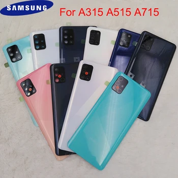 Samsung A31 A51-Es A71 2020 Akkumulátor Hátlap Hátsó Ajtó Ház Csere Esetében Galaxy A315/A515/A715 A Fényképezőgép Váz Objektívvel