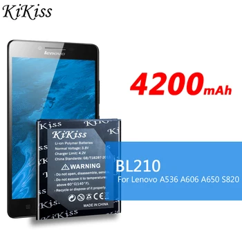 Eredeti KiKiss BL210 Mobiltelefon Batteria a Lenovo A536 A606 S820 S820E A750E A770E A656 A766 A658T S650 Telefon Cserélje ki az akkumulátort