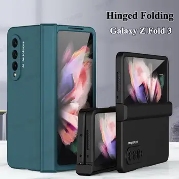 A Samsung Z Hajtás 3 5G Csuklós Lefedettség Teljes Test Flip Telefon Esetében a Galaxy Z Fold3 W22. 5G Nehéz Páncél Bejárati Képernyő Üveg Film