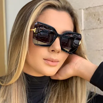 Fekete Nagy Téren Ausztrália egy napszemüveg napszemüveg, Női Divat-Luxus Márka Tervezője Túlméretezett női napszemüvegek Szexi Árnyékban