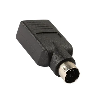 USB / PS2 PS/2 Port Adapter Átalakító Egér, Egér Billentyűzet PC Fekete Plug And Play 4 x 1.7 x 1cm