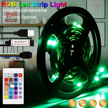 LED RGB Szalag USB Fali Lámpa TV-Háttérvilágítás-Vízálló, Rugalmas Izzó Hálószoba Szekrény Dekoráció Lámpa Szalag 1M 2M 3M 4M 5M