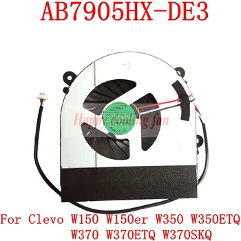 Új, Eredeti AB7905HX-DE3 3pin A Clevo W150 W150er W350 W350ETQ W370 W370ETQ W370SKQ laptop cpu hűtő ventilátor