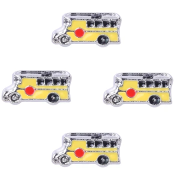 20db Aranyos Sárga iskolabusz Autó Úszó Varázsa, Hogy Diák Ajándék Memória Medál Ékszer Dropshipping