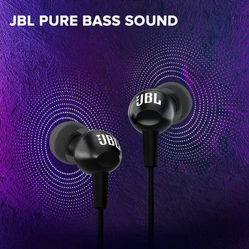 JBL C100SI In-Ear Fülhallgató Mély Basszus Zene Sport kihangosító Mikrofonnal Hívás Fülhallgató Futó Vezetékes Sztereó Fülhallgató