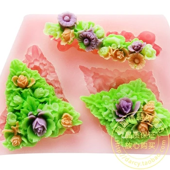 F500 Kis Virág Szilikon Fondant Penész Gum Paste Torta Díszítő sütemény topper Penész