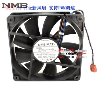 Az NMB 4710KL-04W-B56 12cm 12025 120mm 0.72 Egy 4-vezetékes PWM ipari esetben axiális ventilátorok