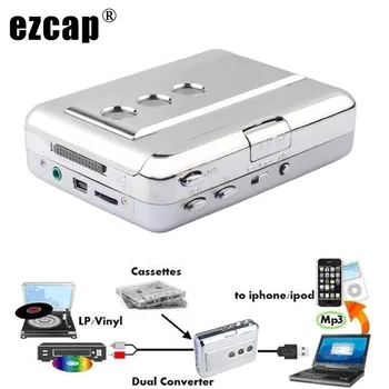 Eredeti eredeti Ezcap LP/Vinyl Szalag PC-Rekord KETTŐS Hibrid USB-s Kazetta to MP3 Converter Audio Rögzítés Walkman zenelejátszó
