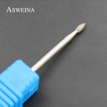 ASWEINA 1db 2,3 mm Fej Átmérő Gyémánt Bur Gyakorlat Körmök Elektromos Forgó Eszközök Elektromos Manikűr Bit Marás Tartozékok