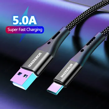 5A Típusú USB-C Kábel-Gyors Töltés Vezeték Samsung S20 S10 Xiaomi mi 10 Huawei Mate40 Pro Mobiltelefon USB-C C-Típusú Töltő Kábel