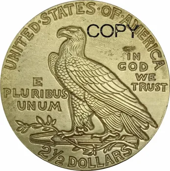 Egyesült Államok Indiai Fej Negyed Sas 2 1/2 Dollárt, Aranyat, Két és fél Dollár 1929 Bronz Másolat Érmék