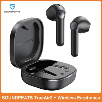 Ingyenes ÁFA SoundPEATS/Tőzeg TrueAir2 Vezeték nélküli Bluetooth Headset Binaurális Félig in-ear Sport Futó Hosszú Batte Bluetooth 5.2