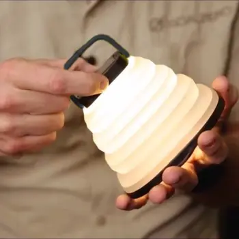 2021 ÚJ Vízálló Kemping Lámpa Napelemes Lámpa Összecsukható Mini LED Lógó Lámpa Solar Sátor Lámpa USB Töltés
