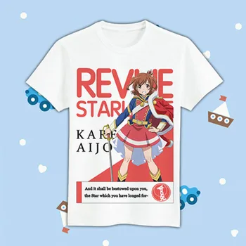 Shoujo Kageki Revü Csillagfény Cosplay T-shirt Aijo Karen AnimeT Alkalmi Ing Unisex Póló