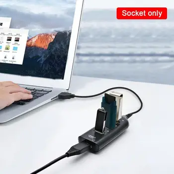 4 Univerzális USB-Hub USB 2.0 csatlakozó Kábel Adapter High Speed Kábel Elosztó Mini Standard Aljzat Elosztó Laptop PC