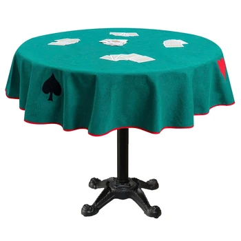 Hímzett Kerek Asztal Terítő Römi Backgammon Játék A Póker Sakk Huzat Dáma Chesboard Csempe Játék Szett