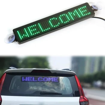 23cm X 5cm X 1cm 12V Autó LED Programozható Jel Mozgó Görgetés Üzenet Kijelző Képernyő, Autó Tartozékok