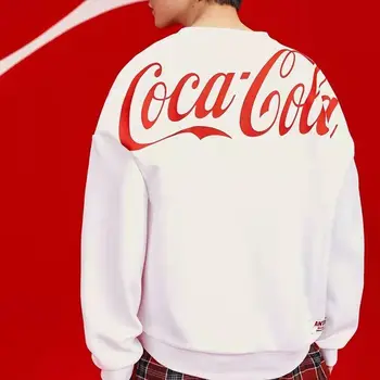 CocaCola Co márkájú Plüss megvastagodott pamut férfi, illetve női pulóver távoli szabadidő laza, hosszú ujjú felső férfi divat