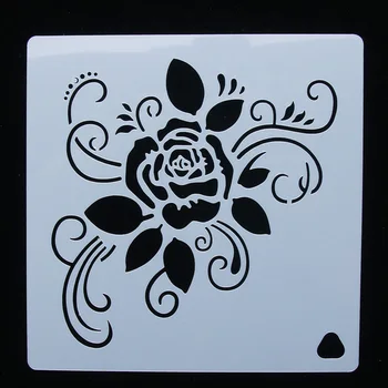Rózsa Virág többször felhasználható Stencil Airbrush Festés Művészeti Torta Spray Penész DIY Dekoráció, Kézműves