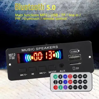 Nagy-Képernyő 10W Erősítő MP3 WMA Dekóder Testület Bluetooth 5.0 USB FM-AUX 3,5 MM-es TF Rádió Felvétel A Kocsiban Zenét Hangszóró