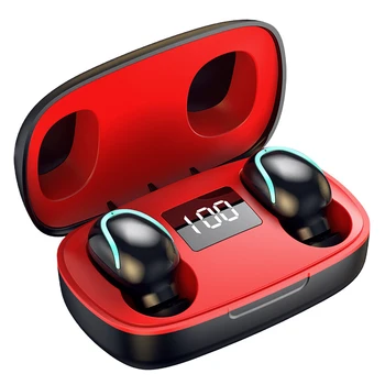 Kompatibilis Bluetooth-Fülhallgató 380mAh Töltés Doboz Vezeték nélküli HiFI Fejhallgató Sztereó In-ear Sport Vízálló Fülhallgató, Headset