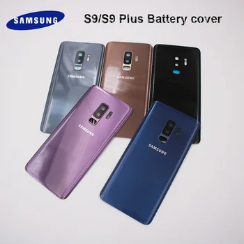 S9 Vissza Üveg Samsung Galaxy S9 G960 G960F/FD hátlapon Elemtartó Fedelét + Lencse S9 Plusz S9+ G965 G965F Hátsó Ajtó Ház Ügyben